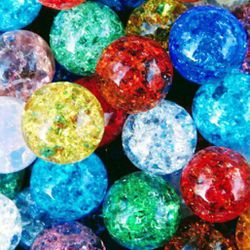 05 Beautiful Crackled Glass Marbles