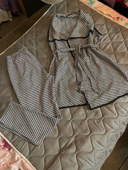 Two piece houndstooth