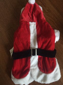 Pup Dog Pet Christmas Santa Costume Large 16”