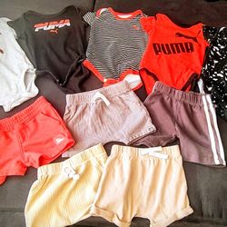 6-9 Month Boy Puma Bodysuits And Shorts 