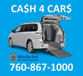 Top Dollar Paid for Wheelchair Van - 760-867-1000