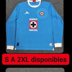 Cruz Azul Manga Larga Local Y Vistante