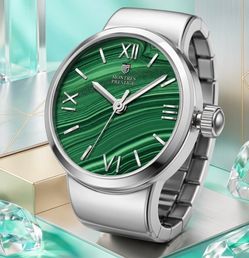 Montres Prestige Luxury Emerald Green Mini Ring Watch 316L Steel sizes 4-12 22MM