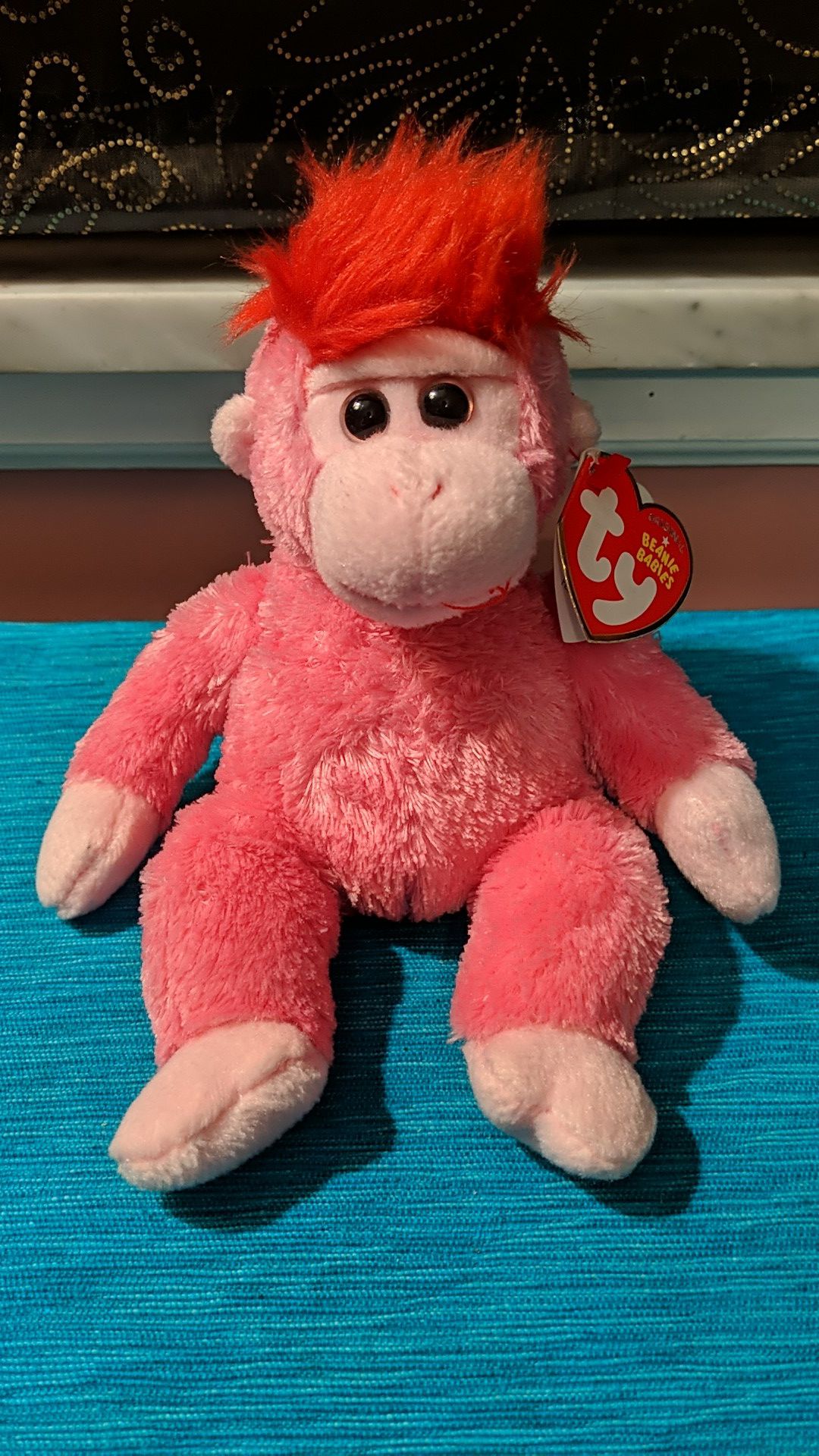 Ty Beanie Baby Charmer the Pink Monkey