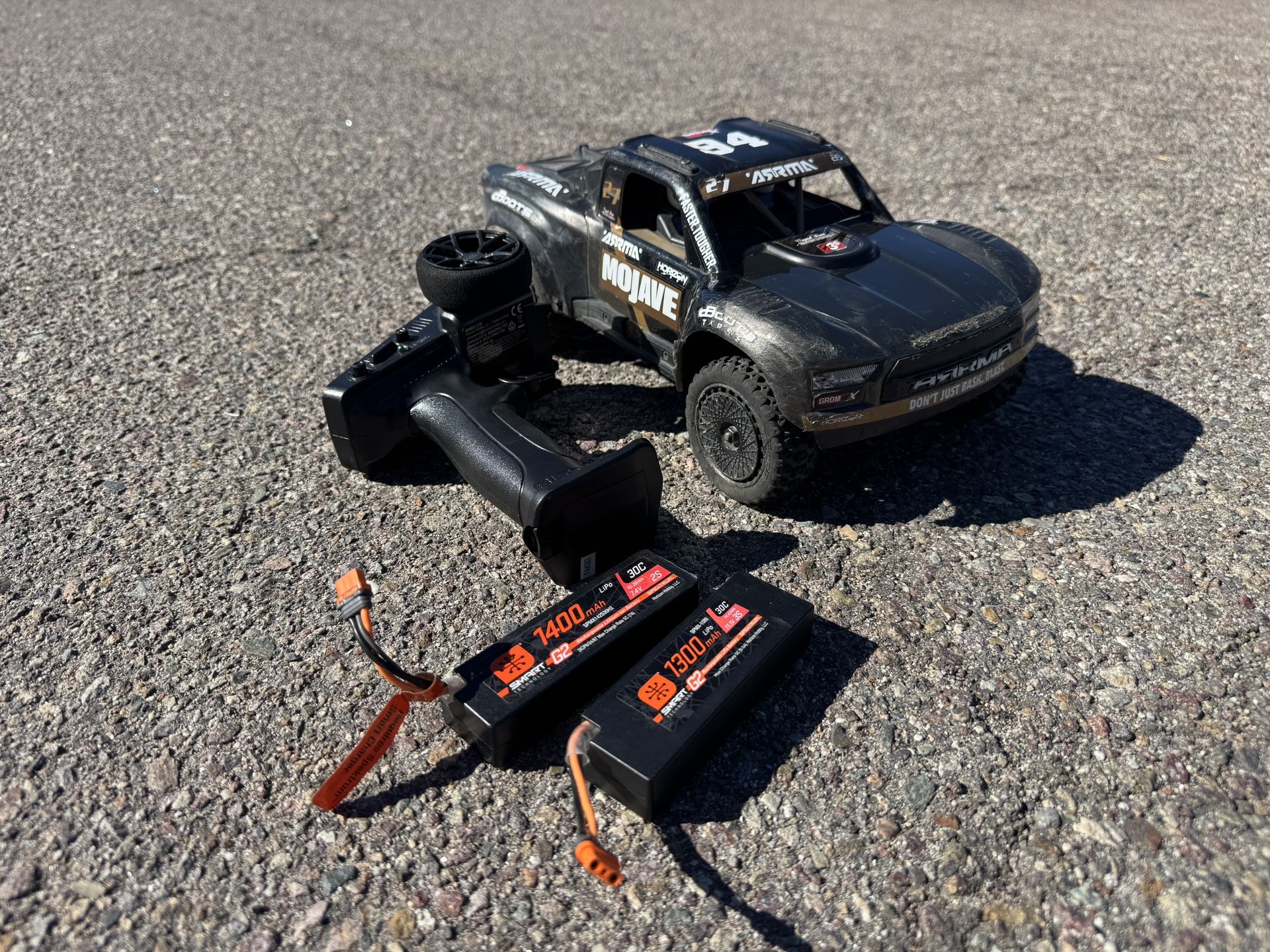 1/16 MOJAVE GROM 223S DSC 4X4 RIR Brushless Desert Truck, Black 70 mph