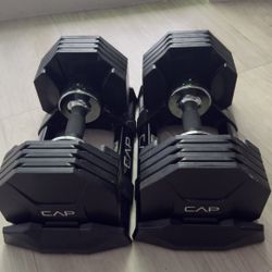 CAP 5–50 lb Adjustable Dumbbells (Pair) + Cradles