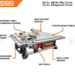 RIDGID

6.​5-​Amp 7 in.​ Blade Corded Table Top Wet Tile Saw