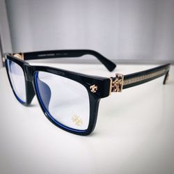 Chrome Viper Glasses Soft Black Cross Fleur De Lis Gold Hearts Sunglasses MM6
