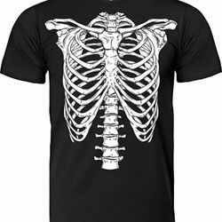 Skeleton Shirt - Easy Halloween Costume on Rib Cage Unisex Shirt