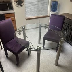 Bistro Style  Glass Table & Chairs