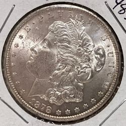 1878 CC Morgan Silver Dollar BU Coin - Carson City Mint RARE