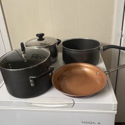 All These Good Clean Condition Pots and Pan for 8$