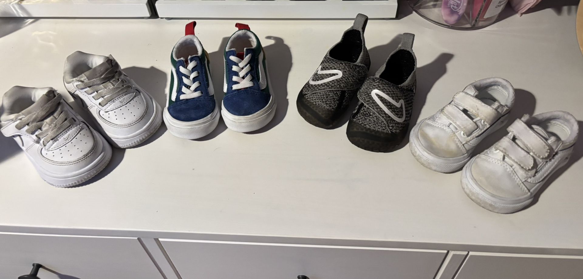Nike Airforces, Nike Swoosh, And Vans Toddler Shoes For Sale