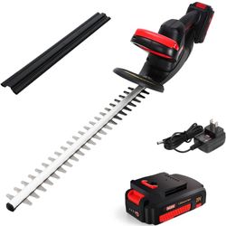 Cordless Hedge Trimmer, 20V Bush Trimmer, Handheld Hedge Cutter, Grass Shrub Trimmer, Lightweight & Compact Trimmer(Battery & Charger Included)