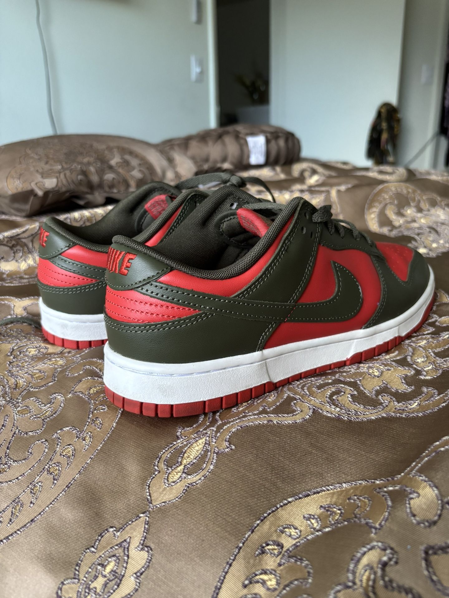 Nike Dunk Low Mystic Red Cargo Khaki - Size 8