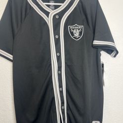 New. Las Vegas Raiders Baseball Jersey. New With Tags Size Mens Medium 