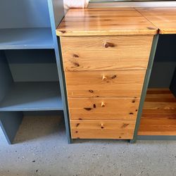 IKEA Real Wood Storage Units – Matching Set (3 Pieces)