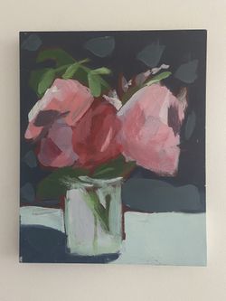 Set Of Two Painted Canvases