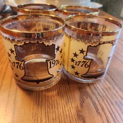 Vintage Bicentennial Cocktail Glasses 