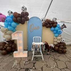 Numero 1 Con Luces Para Fiestas