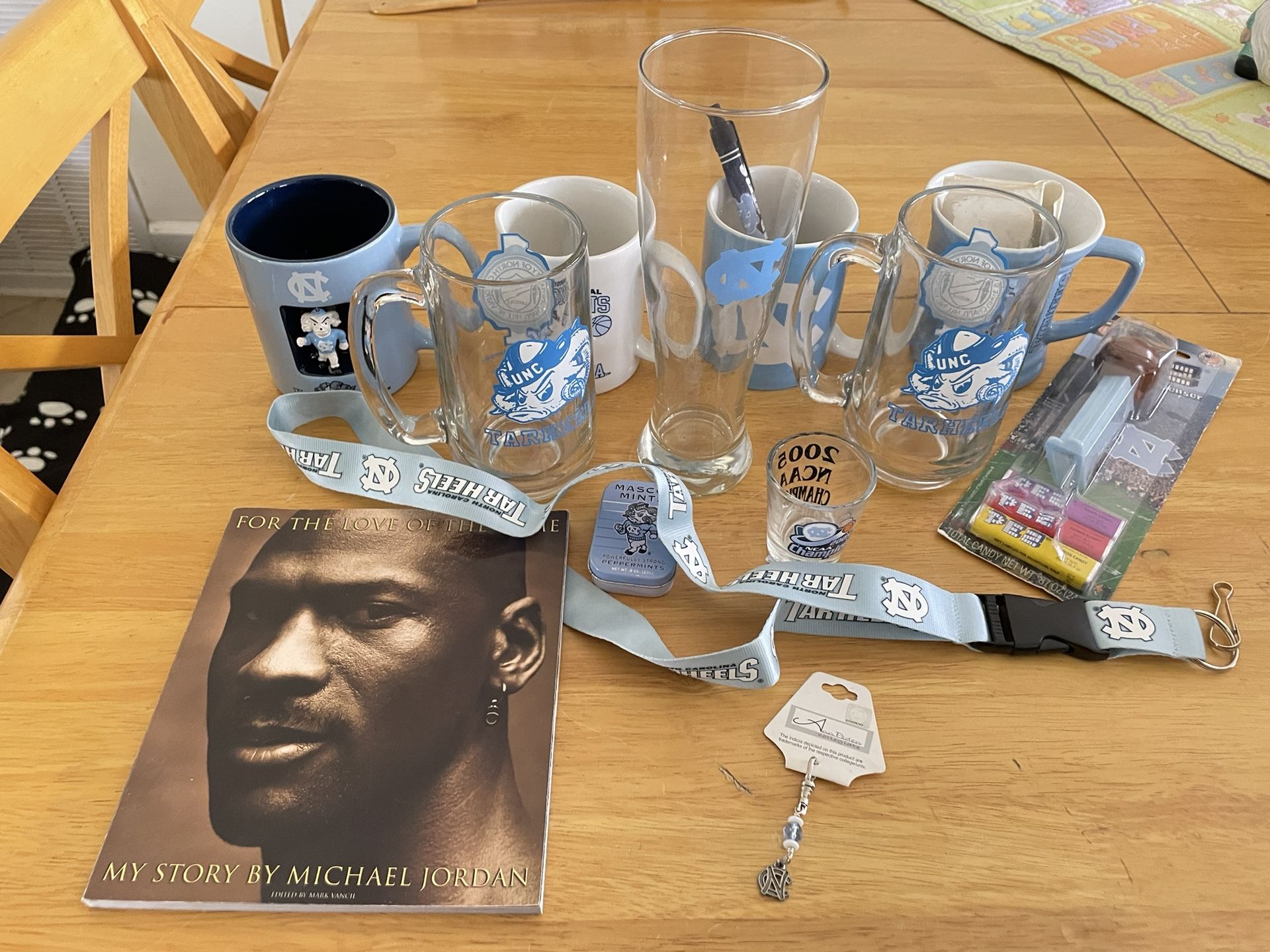 FS: UNC Tar Heel Championship Glasses Coffee Cups Micheal Jordan Others