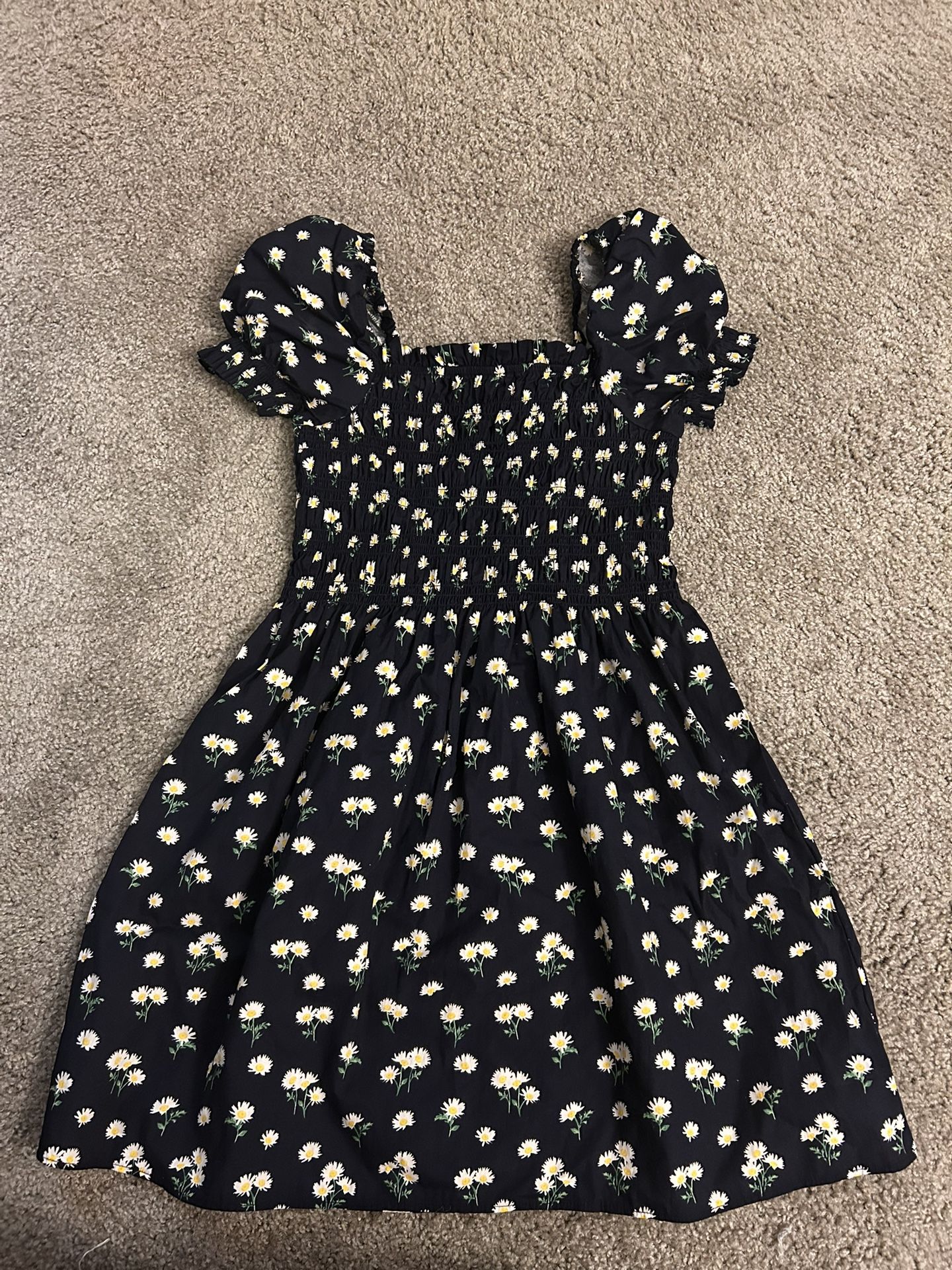 navy floral daisy dress