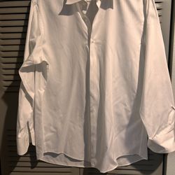 Hugo Boss BOSS mens sleeve button-down shirt 16: 32/33 white