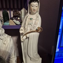 Quan Yin Porcelain Sculpture Figure