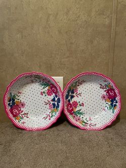 Pioneer woman 2 large bowls size 14X14 both for 10