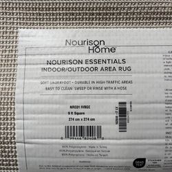 Area Rug - Square 9’ Ivory