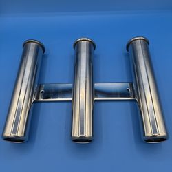 2 Pack 3 Tube fishing rod holder stainless steel rod rack for yacht kayak