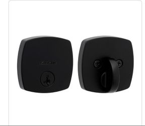 Kwikset Midtown Matte Black Single Cylinder Deadbolt