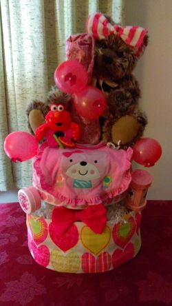 Baby step Baby Girl Diaper Cake