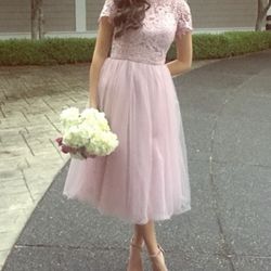 Asos CHI CHI London pink tulle dress size 4 US,size 8 UK