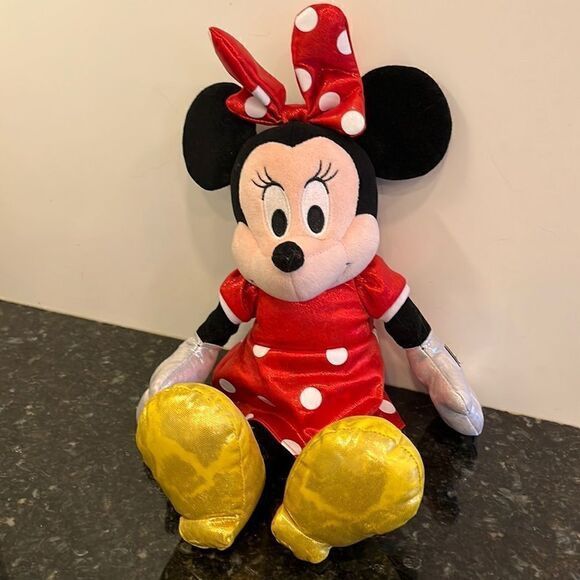 Minnie Mouse TY's Beanie Buddy Sparkle Minnie Red Large 14&quot; Plush 