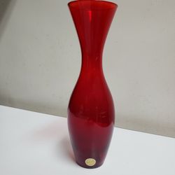 8 5/16" Swedish Ruby Red Bud Vase 