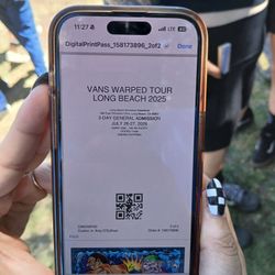 Vans Warped Tour Longbeach Vip
