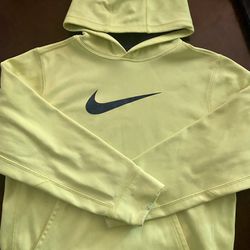 Youth XL Neon Yellow Nike Thermal Fit Hoodie