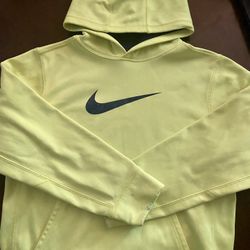 Youth XL Neon Yellow Nike Thermal Fit Hoodie