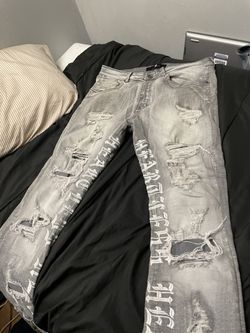 Heartless stacked Jeans grey 