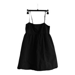 Aritzia Sunday Best Elio Poplin Dress black size medium