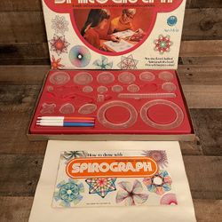 Vintage 1975 Kenner's Spirograph Red tray - Great Not Complete 