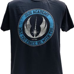 Star Wars Jedi Academy Logo T-Shirt Large Navy Blue - May The Force Be With You