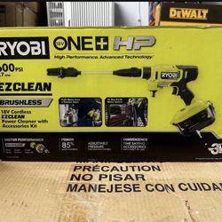 RYOBI ONE+ HP 18-Volt Brushless EZClean 600 PSI 0.7 GPM Cordless Electric Power Cleaner w/ 4.0Ah Battery, Charger, Accessories 