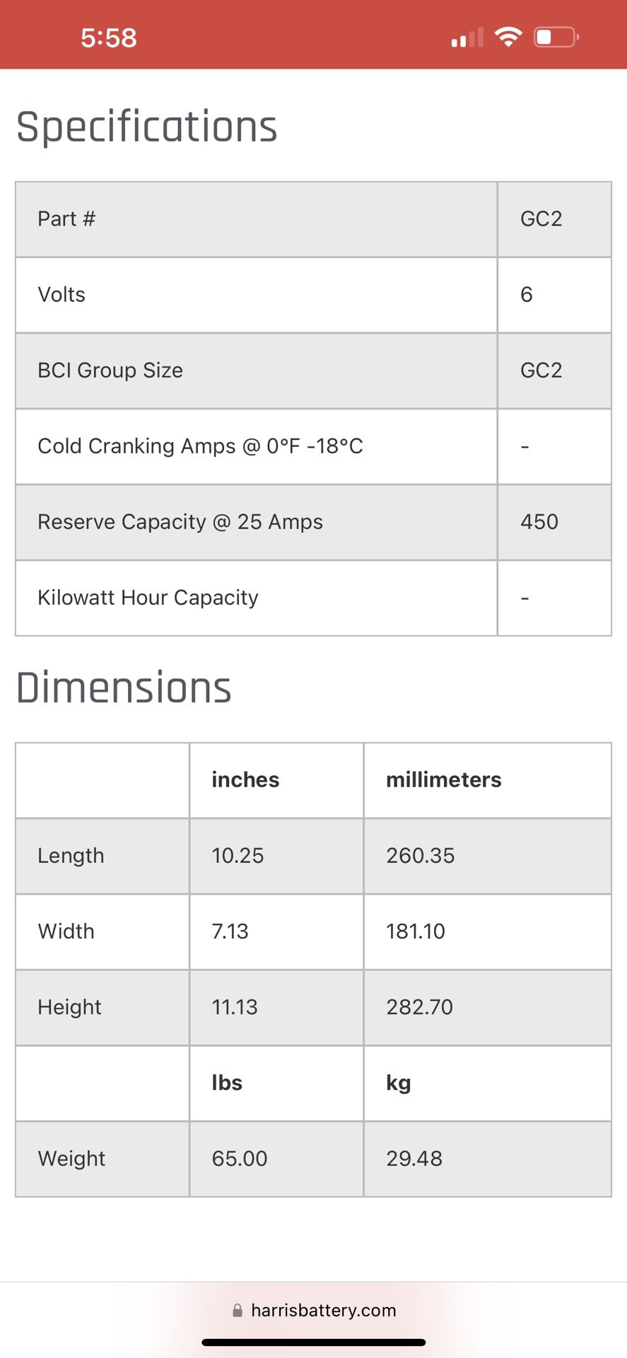 Harris Professional Plus Gc2 RV Batteries for Sale in Oro Valley, AZ