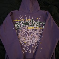 purple spider hoodie with yellow accent  #SP5DER #PURPLE