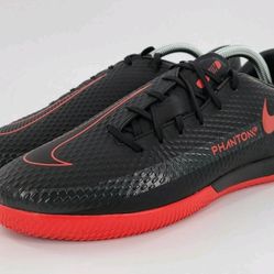 Brand New NIKE Phantom GT Academy IC Indoor Soccer Black Red Shoes Sizes 9, 10, 11