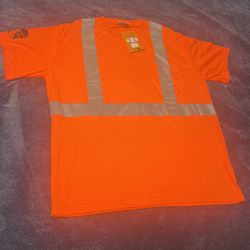 Orange Moisture Wicking Safety Shirt
