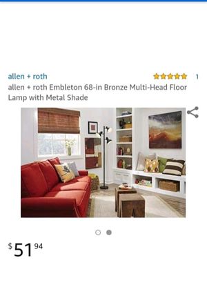 Allen Roth Embleton 68 In Bronze Multi Head Floor Lamp With