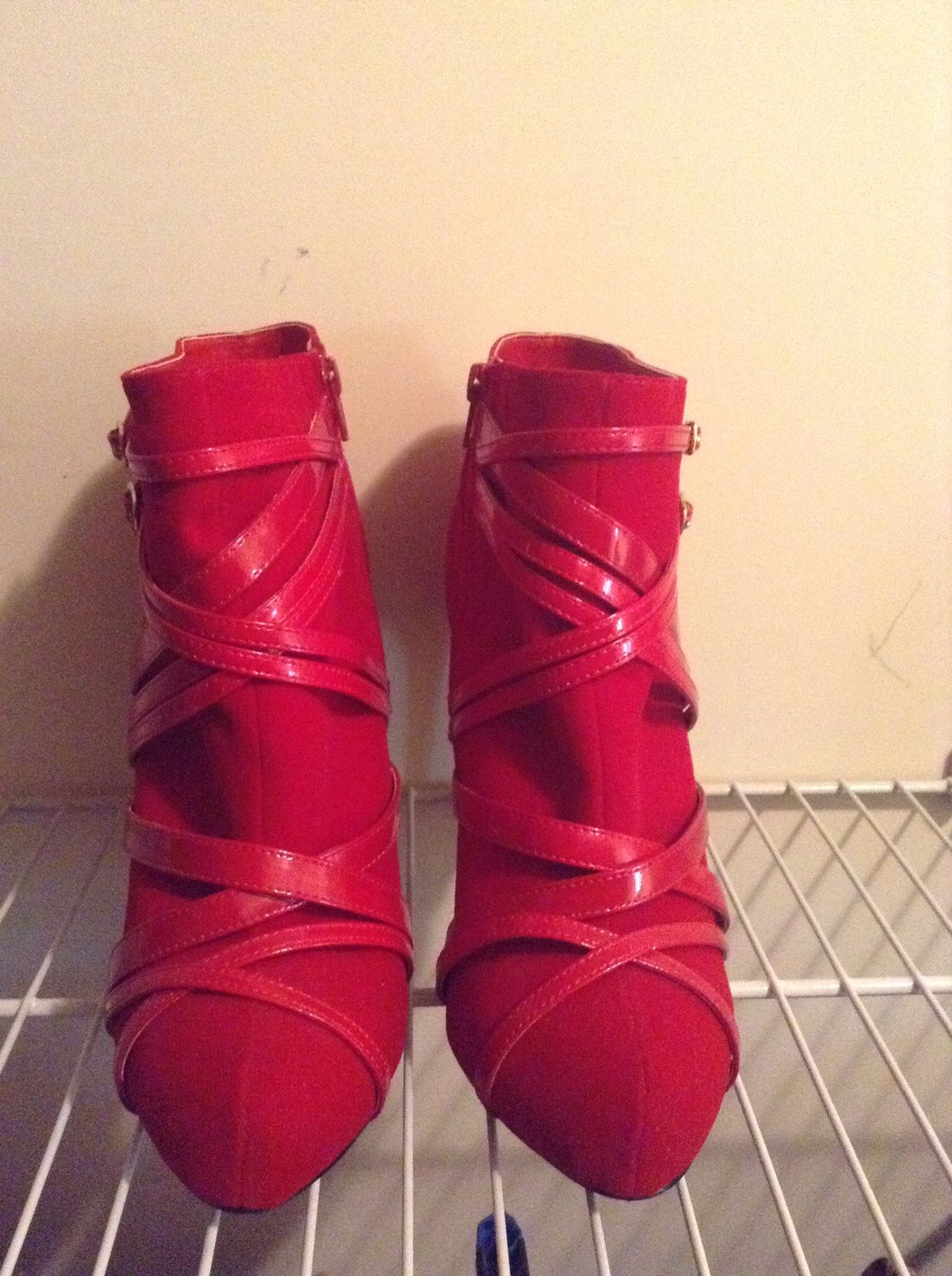 Women Red High Heel Boots 